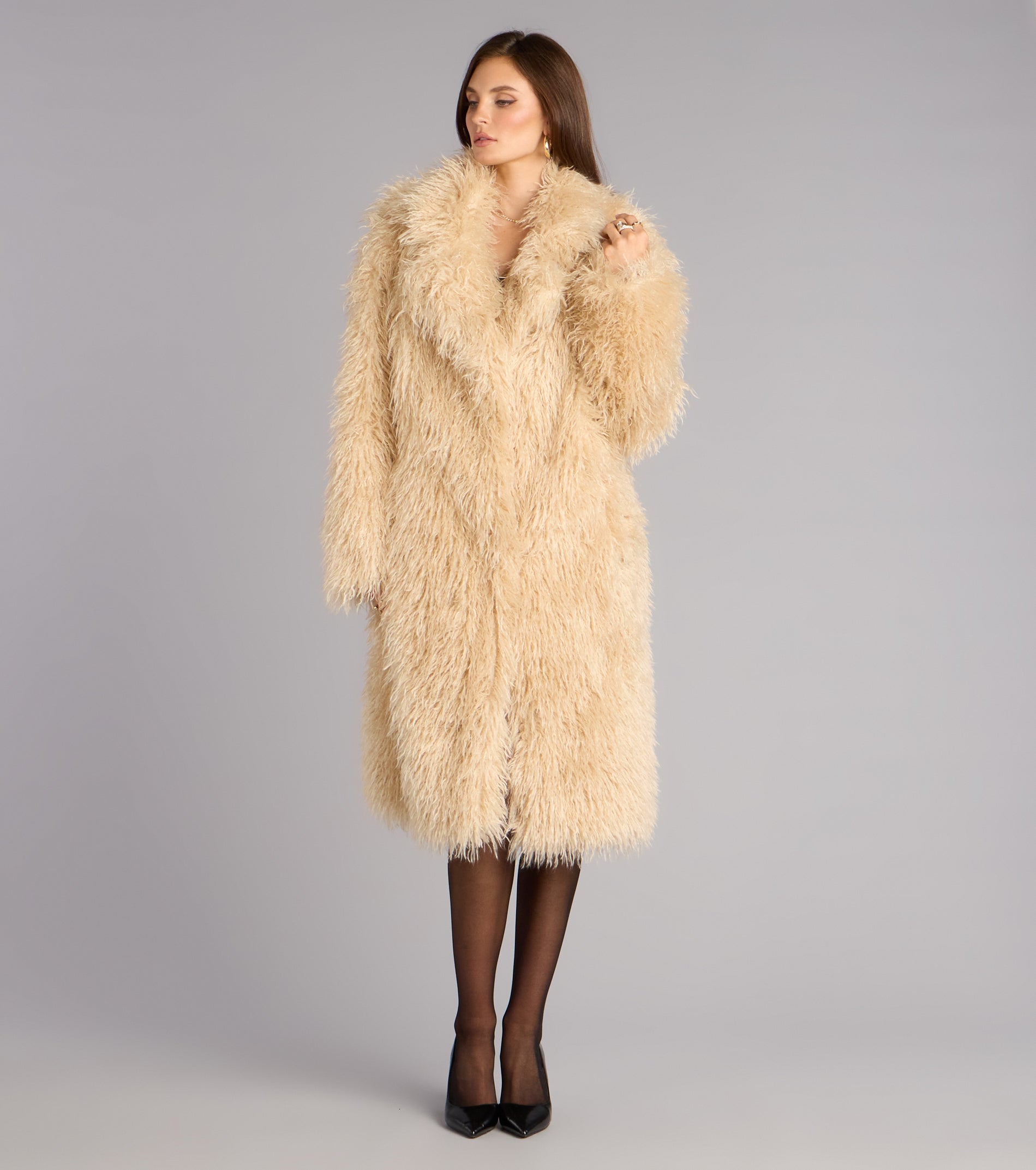 Luxe Life Faux Fur Trench Coat | Windsor