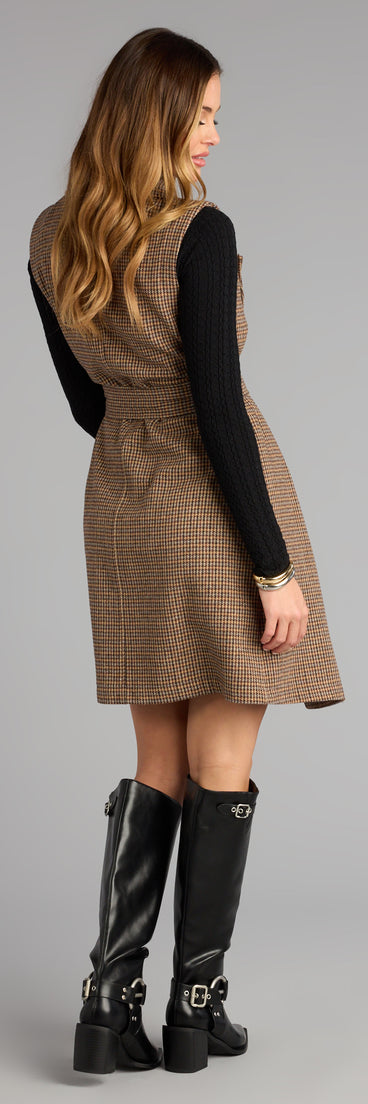 Checkmate Plaid Trench Vest