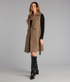 Checkmate Plaid Trench Vest