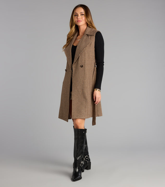 Checkmate Plaid Trench Vest