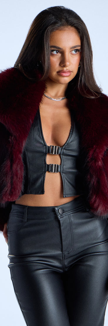 Drama Hour Faux Fur Cropped Jacket