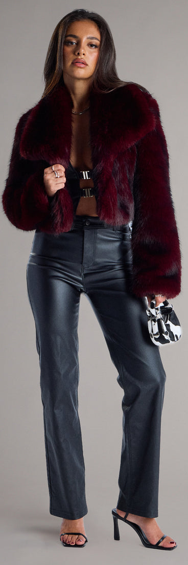 Drama Hour Faux Fur Cropped Jacket