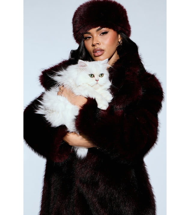 Luxe Look Long Faux Fur Coat