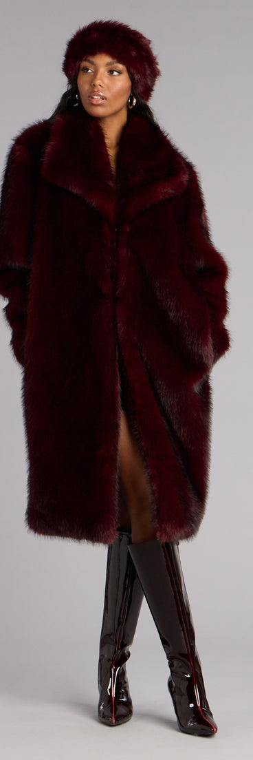 Luxe Look Long Faux Fur Coat