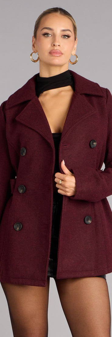 Chic And Snug Belted Button Coat