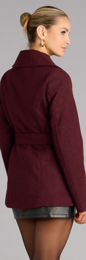 Chic And Snug Belted Button Coat