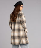 Stylishly Timeless Plaid Trench Coat