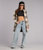 Stylishly Timeless Plaid Trench Coat