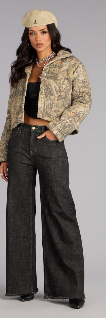 Urban Edge Camouflage Puffer Jacket