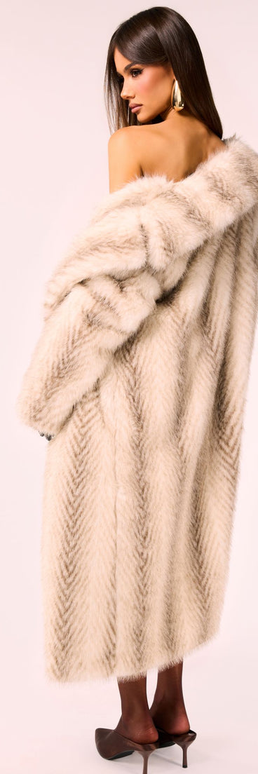 Winter Opulence Faux Fur Long Coat