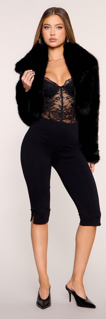 After Hours Luxe Faux Fur Cropped Jacket