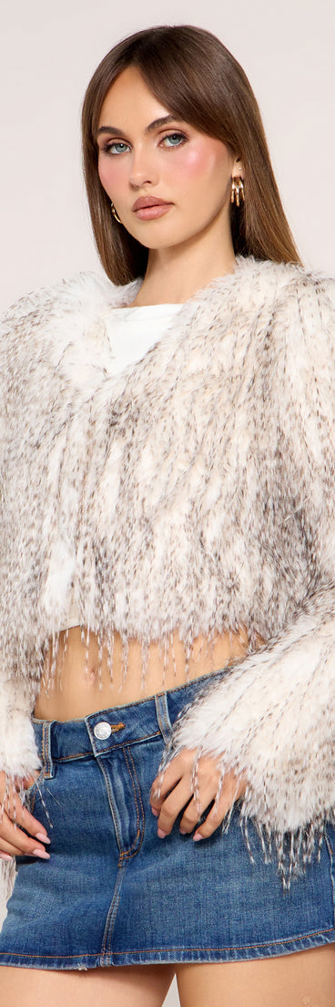 Snowed In Faux Fur Crop Jacket