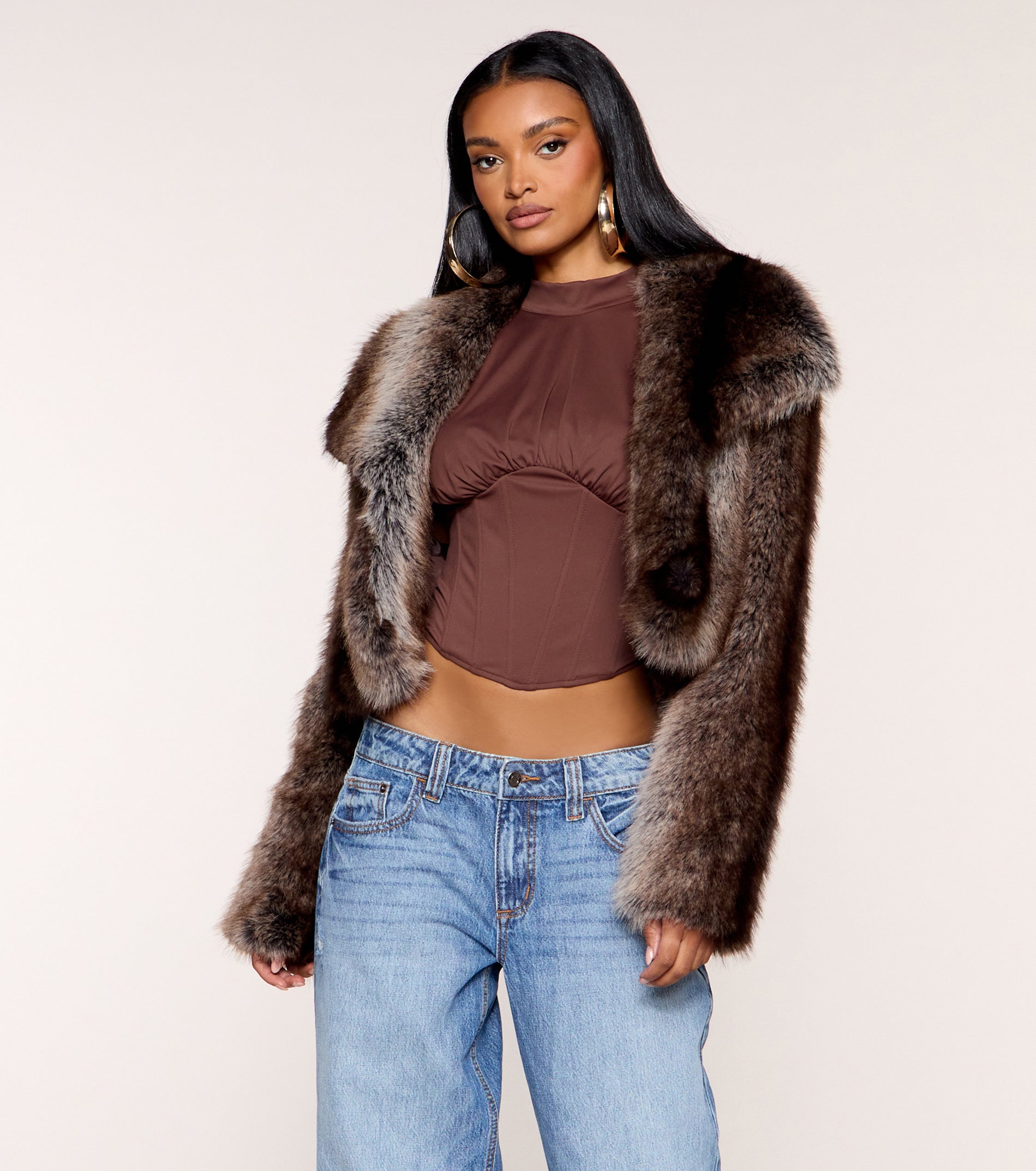 Extra Plush Faux Fur Crop Jacket | Windsor