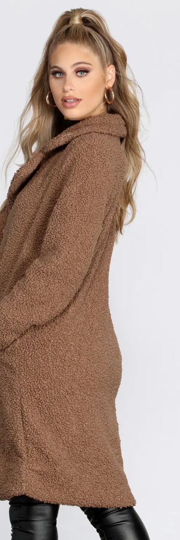 Extra Long Teddy Trench Coat