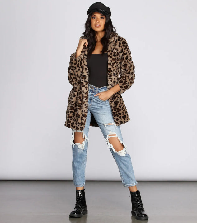 Fierce Leopard Faux Fur Jacket | Windsor
