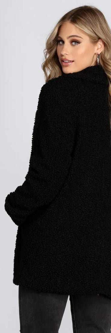 Lovin' Knit Teddy Trench Coat