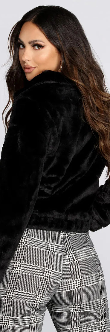 Bomber Babe Faux Fur Jacket