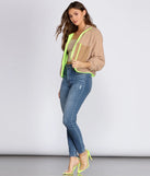Trendy Zip Front Teddy Jacket