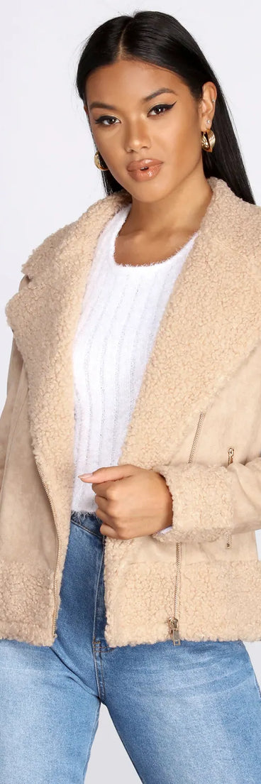 Penny-Lane Faux Suede Jacket
