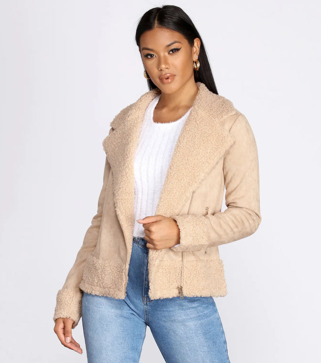 Penny-Lane Faux Suede Jacket