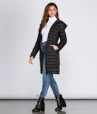 Long Puffer Hooded Jacket