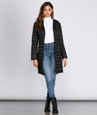 Long Puffer Hooded Jacket