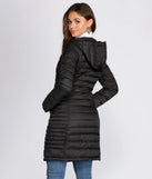 Long Puffer Hooded Jacket