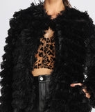 Open Yarn Fringe Jacket