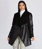She Means Business Faux Leather Coat