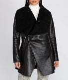 She Means Business Faux Leather Coat