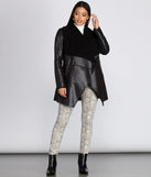 She Means Business Faux Leather Coat