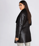 She Means Business Faux Leather Coat