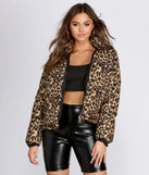 Leopard Print Puffer Jacket
