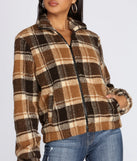 Pretty In Plaid Faux Fur Jacket