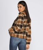 Pretty In Plaid Faux Fur Jacket