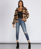 Pretty In Plaid Faux Fur Jacket