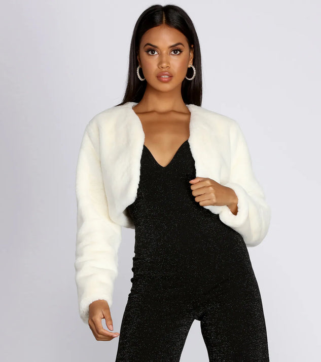 Faux Fur Crop Jacket