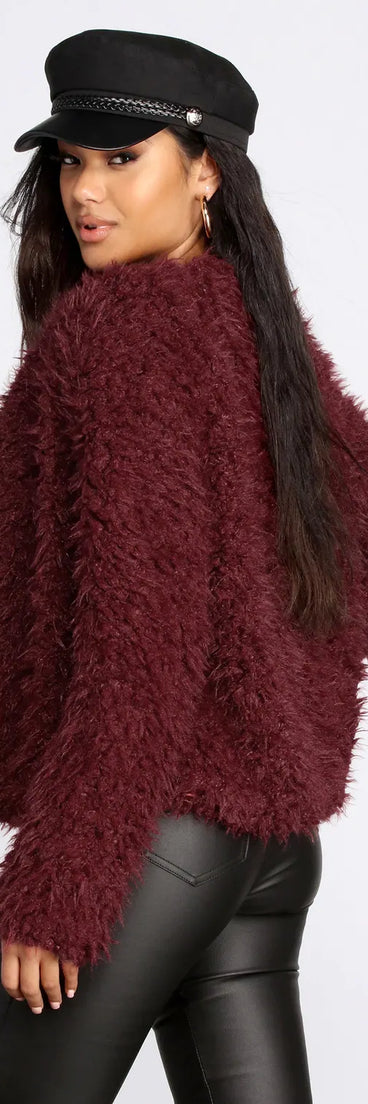 Stylish Shaggy Faux Fur Jacket