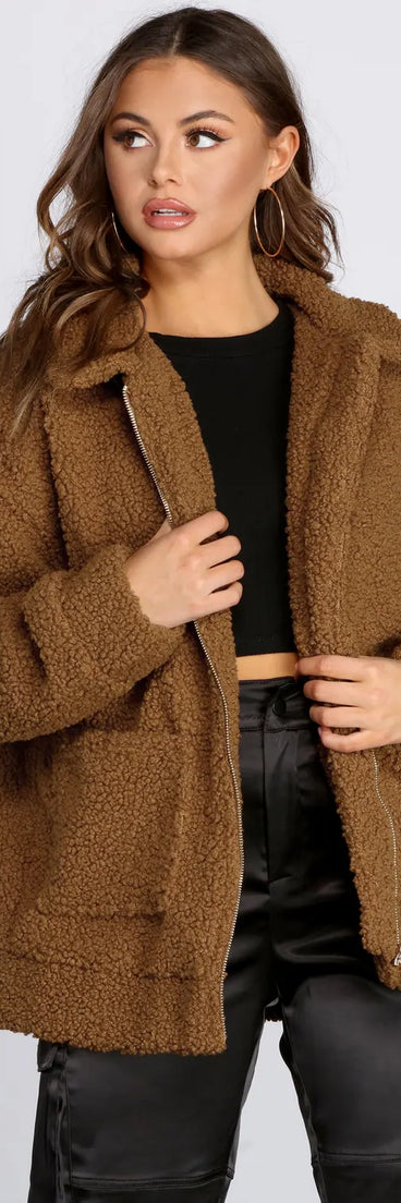 Oversized Teddy Jacket | Windsor Oversized Teddy Jacket | Windsor