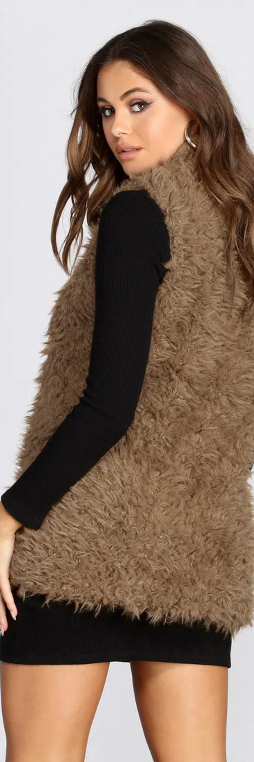 Feelin' Frisky Faux Fur Vest