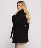 So Fab Fleece Belted Trench Coat