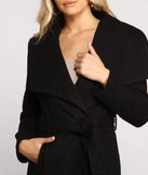 So Fab Fleece Belted Trench Coat