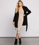 So Fab Fleece Belted Trench Coat