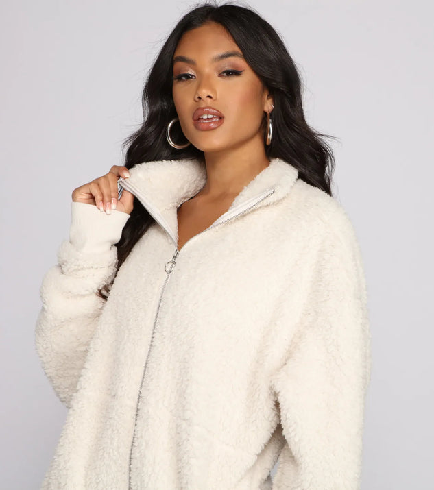 Chic and Cozy Oversized Teddy Trench Coat Windsor