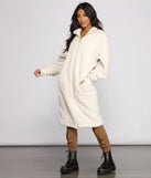 Chic and Cozy Oversized Teddy Trench Coat