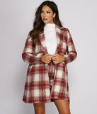 Chic In Plaid Belted Coat