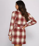 Chic In Plaid Belted Coat