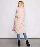 Fuzzy Fleece Long Teddy Coat