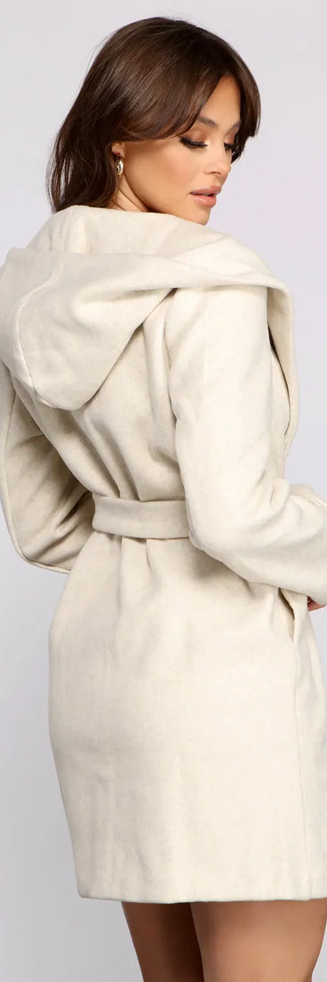 In The City Fleece Belted Coat