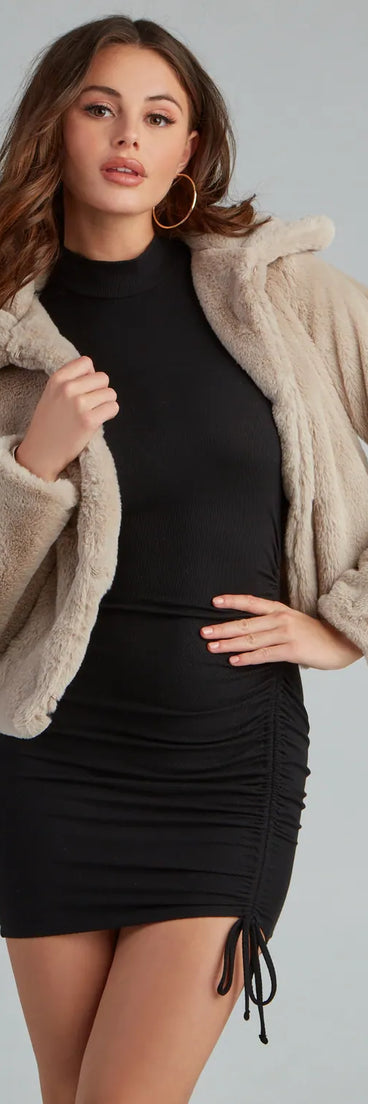 Casual Chic Faux Fur Jacket